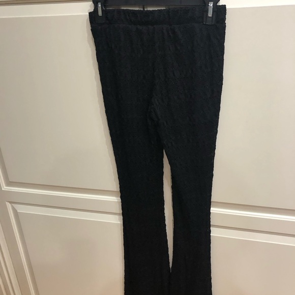 Black lace top lined pants - Picture 1 of 6